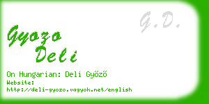 gyozo deli business card